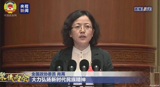 【两会】我院肖苒委员大会发言——大力弘扬新时代民族精神奏响中华民族伟大复兴交响曲